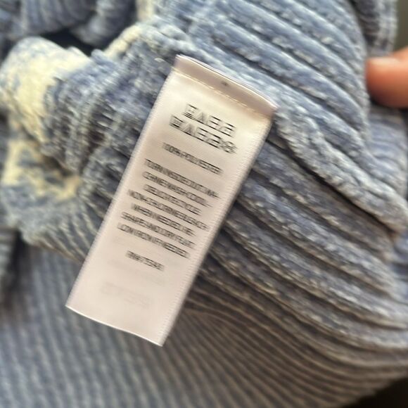 Christian Siriano Blue and Cream Turtleneck Sweater M - Picture 3 of 3